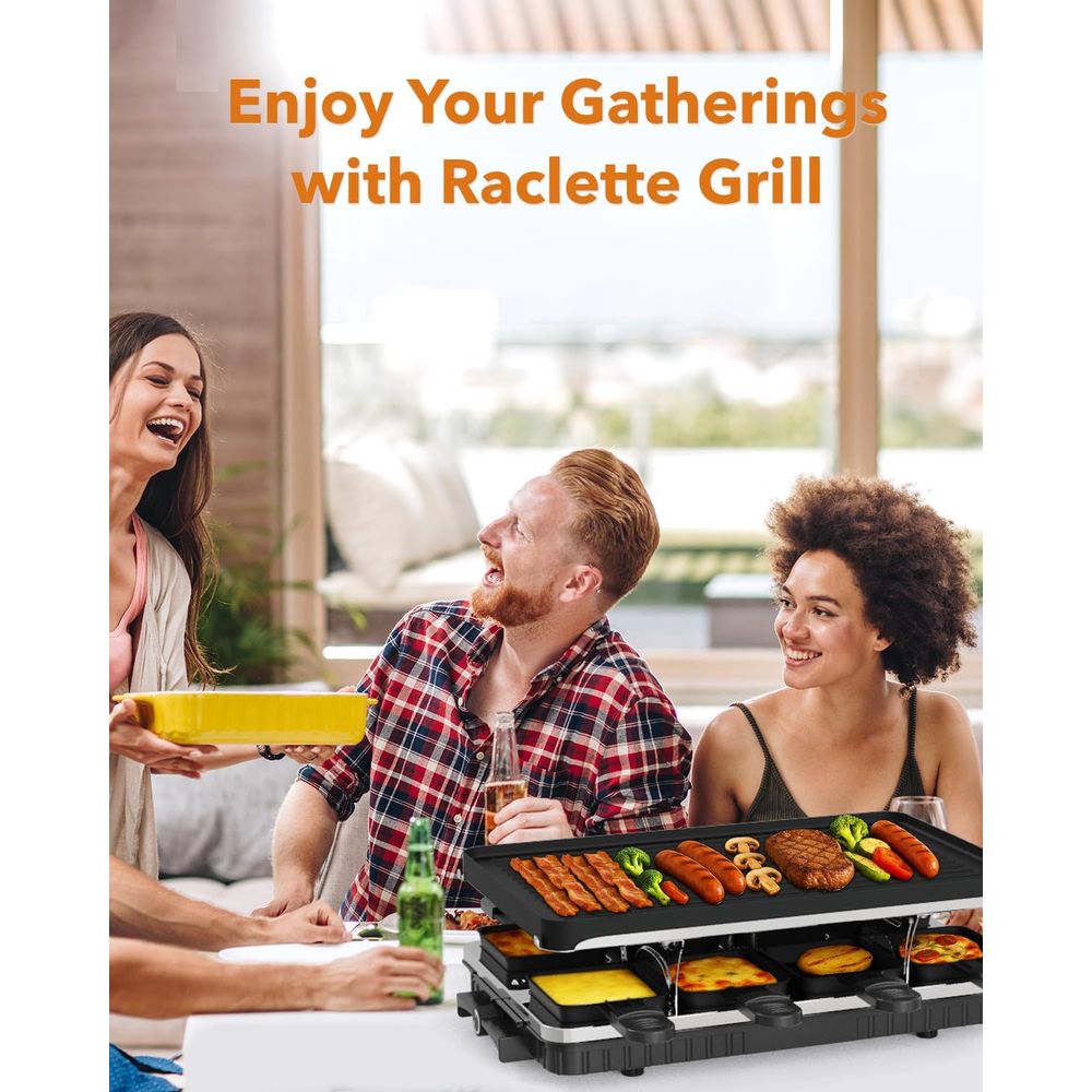 Raclette Table Grill, 2-in-1 K - Raclette Grill Table ulasan dan harga