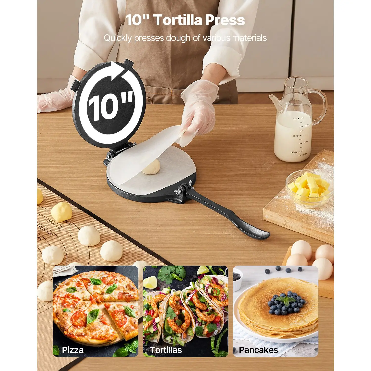 Tortilla Press, 10 Inch Cast I - Tortilla Press Cast ulasan dan harga
