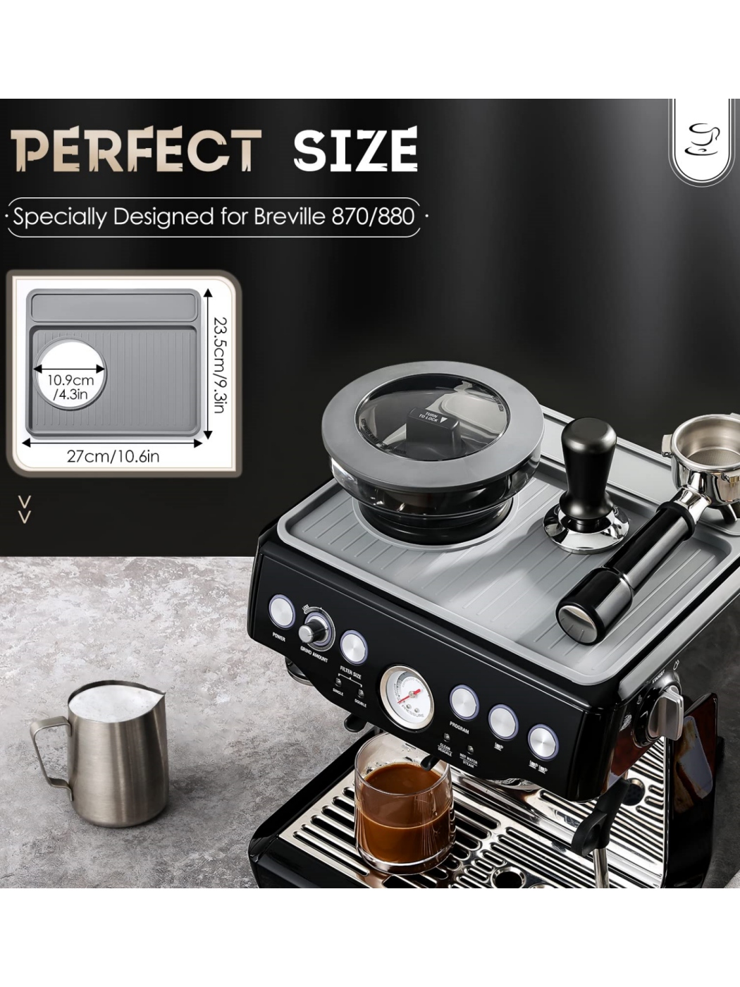 1pc Silicone Coffee Mat For Br - Breville Espresso Bes870 ulasan dan harga