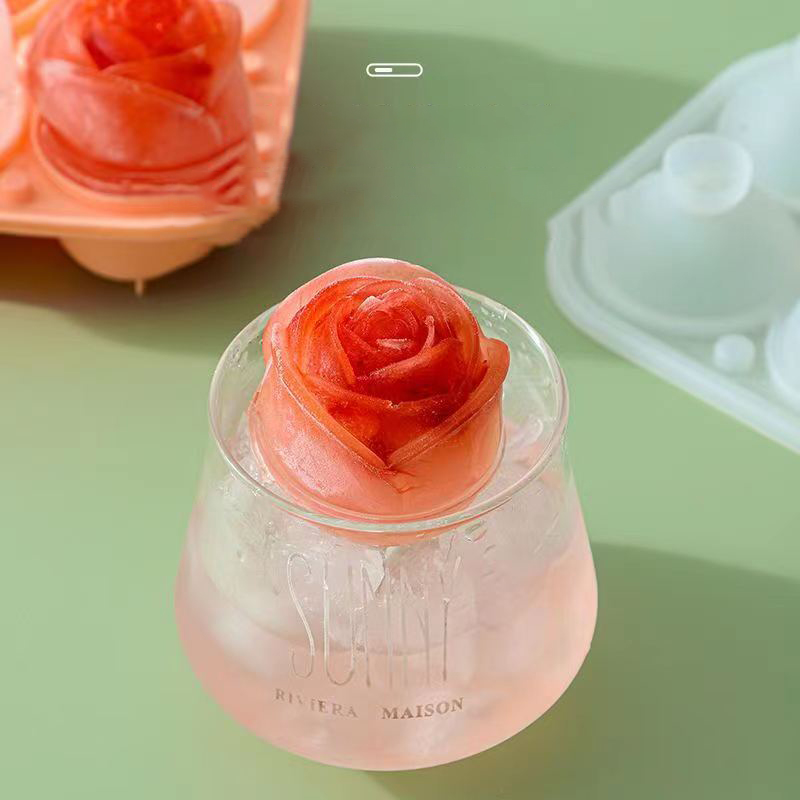 3D Rose Ice Molds 4 Holes Ice  - Kitchen Appliances And Utensils ulasan dan harga