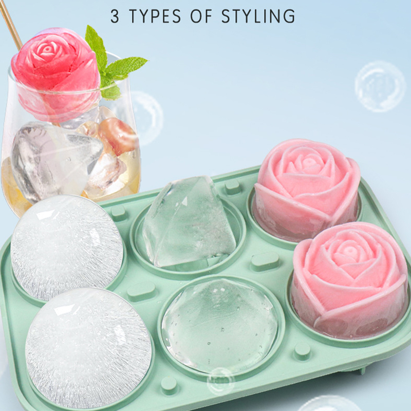 3D Rose Diamond Round Ice Cube - Kitchen Appliances And Utensils ulasan dan harga