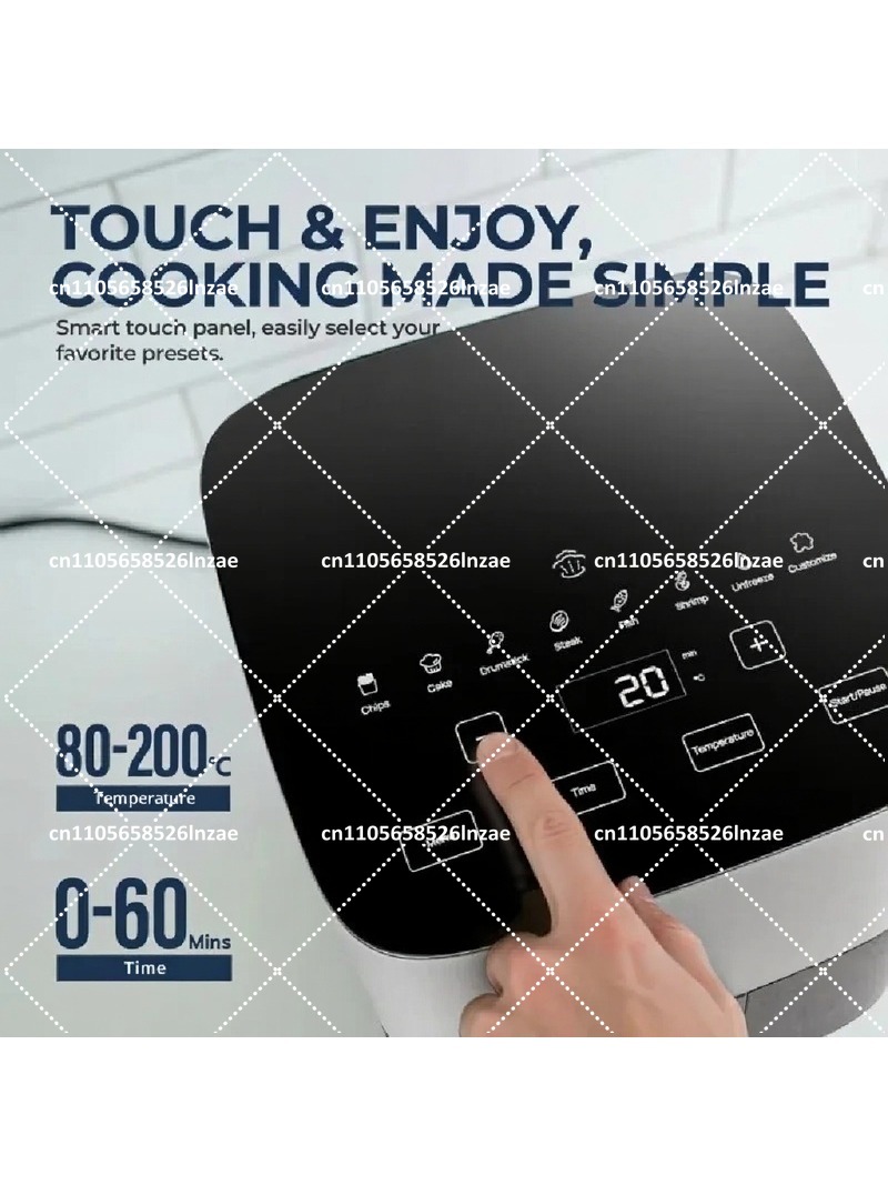 5L 1450W Digital Air Fryer wit - Air Fryer 5L Digital ulasan dan harga