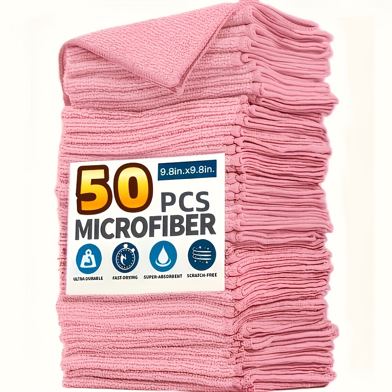 1-50Pcs Light Pink Microfiber  - Kitchen Appliances And Utensils ulasan dan harga