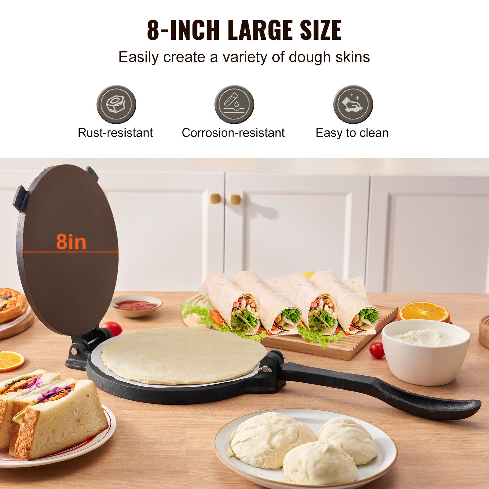 Tortilla Press, 8 Inch Tortill - Tortilla Press Cast ulasan dan harga